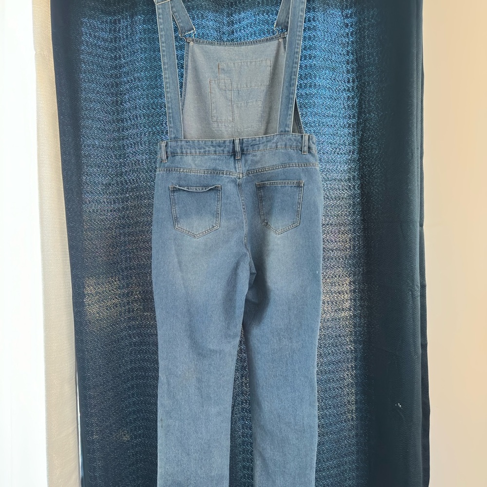MISSLOOK Blue Patchwork Women Jeans Overalls - Picture 2 of 5